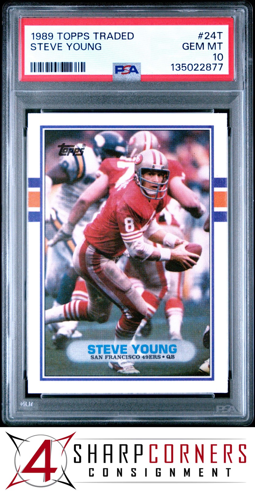 1989 TOPPS TRADED #24T STEVE YOUNG 49ERS HOF PSA 10