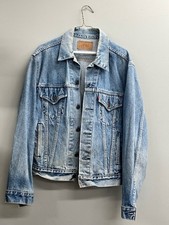 Vintage Levis Denim Jacket 80s 70506-0216 Blue Men 48 Reg USA Made