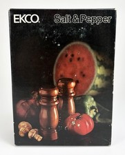 MCM Vintage ECKO Walnut Salt & Pepper Shaker Made in USA - 6" Tall