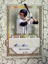 2020 Leaf Ultimate Draft BRYCE BALL Gold RC Auto #4/10 BA-BB3 Atlanta Braves🔥