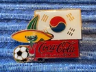 MEXICO 1986 FIFA WORLD CUP SOCCER - KOREA FLAG COCA COLA SPONSOR PIN