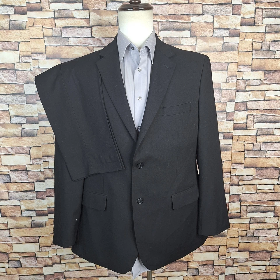 Traje Pronto Uomo 2 Piezas Hombre 44R 34X32 Negro Doble Ventilación Foto 2 de 4