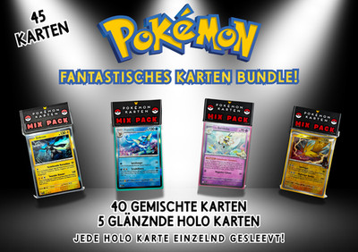 Pokémon Karten Bulk 45 Stk + 5 Holo / Holo Reverse Deutsch  - MYSTERY PACK