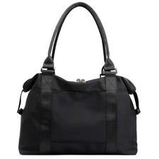 Forestfish Duffle Tote Bag Weekender Bags For Women Travel With Large, Black