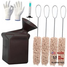 Angled Tire Lube Bucket Kit Includes 4 Lubricant Brushes ,Designed Black