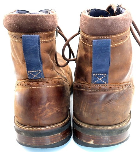 Florsheim Men’s Brown Leather Lace Up Boots 12M Wingtip Vintage Cottagecore - Picture 8 of 9
