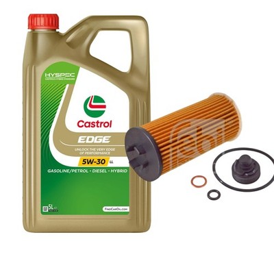 FEBI BILSTEIN Ölfilter 5L Castrol EDGE Titanium FST 5W-30 LL für MINI Mini