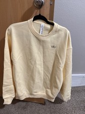 Alo Yoga Accolade Crew neck Pullover - Size Small - Candlelight Yellow - New