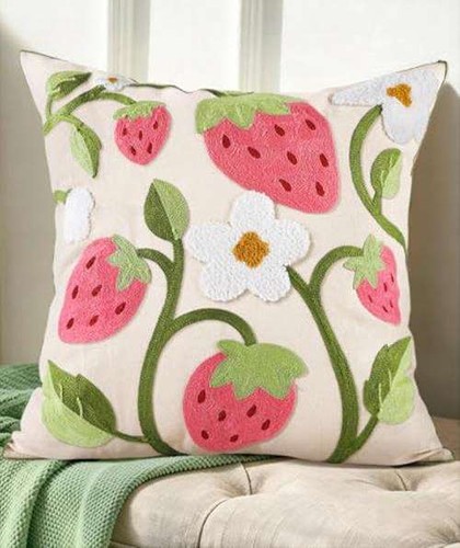 Kokaaee Embroidered Throw Pillow Cover  Assorted colors , sizes