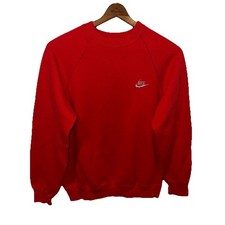 Vintage 80s Nike Sweatshirt Raglan Sleeves Embroidered Logo Size L Made In USA