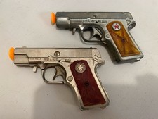 Lot Of 2 Vintage Hubley Champ Toy Cap Gun Pistols