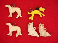 1940's ERA - CELLULOID/PLASTIC DOGS - 5 PC. LOT