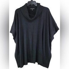 Banana Republic Black Cowl Neck Poncho Sweater  EUC  Sz XS