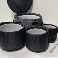 CVNC Ciotola da Canto Cristallo di Quarzo Smerigliato Set 4 Pezzi Meditazione Suono Guarigione