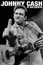 Johnny Cash San Quentin Finger Wall Poster 24"×36"