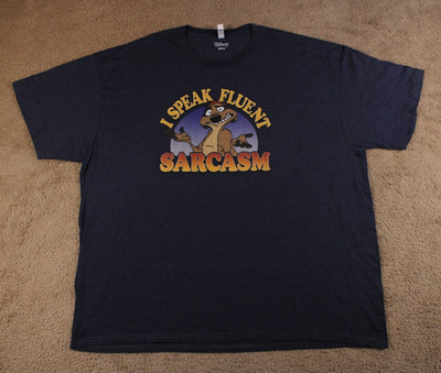 Disney Timon I Speak Fluent Sarcasm Graphic Tee T-Shirt 4XL Navy Blue NWOT