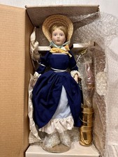 Franklin Mint Heirloom Doll 16  Porcelain Bisque w/ Box  Accessories Vintage