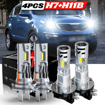 Combo H7 H11B LED Headlight Hi&Low Beam Bulbs Kit For Kia Sportage 2011-2016
