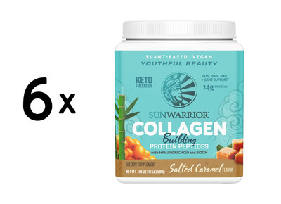 6 x Sunwarrior Collagen Building Protein Peptides (500g) Salted (73,33 EUR/kg)