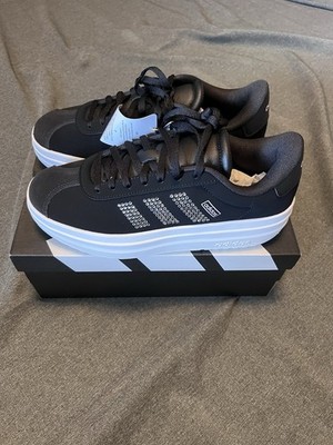 Adidas VL Court Bold J Youth Size 5 Black Skateboard