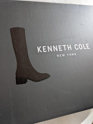 New Kenneth Cole Women's Tall Stanford Stretch Boot Vegan Brown Size 7.5 M NIB