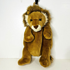Vintage Aurora Lion 18  Plush Adjustable Backpack Soft Stuffed Animal Zip Pocket