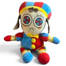The Amazing Digital Circus Pomni Plush Toy Jester Stuffed Animal 10" Red Blue