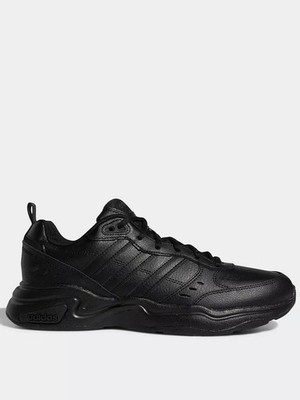 Größe UK 9,5 - adidas Strutter schwarz Leder Turnschuhe Schuhe Sneaker
