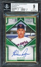 Nolan Ryan 2019 Topps Transcendent Emerald Auto Card /15 BGS 9 Auto 10  POP 1!
