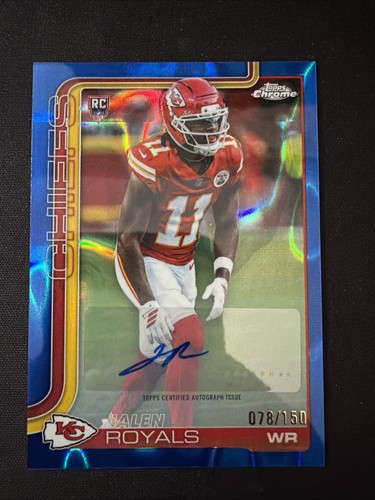 2025 Topps Chrome - Rookie Autographs Jalen Royals Blue Refractor /150 (AU, RC)