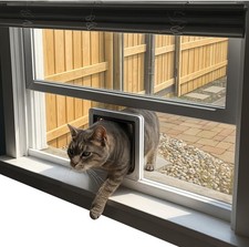Custom Cat Door Window Insert - Plexiglass Insulated Weather-Sealed