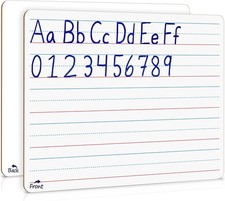 Scribbledo Double Sided Whiteboard Lined Dry Erase Board for Kids Ruled Writing