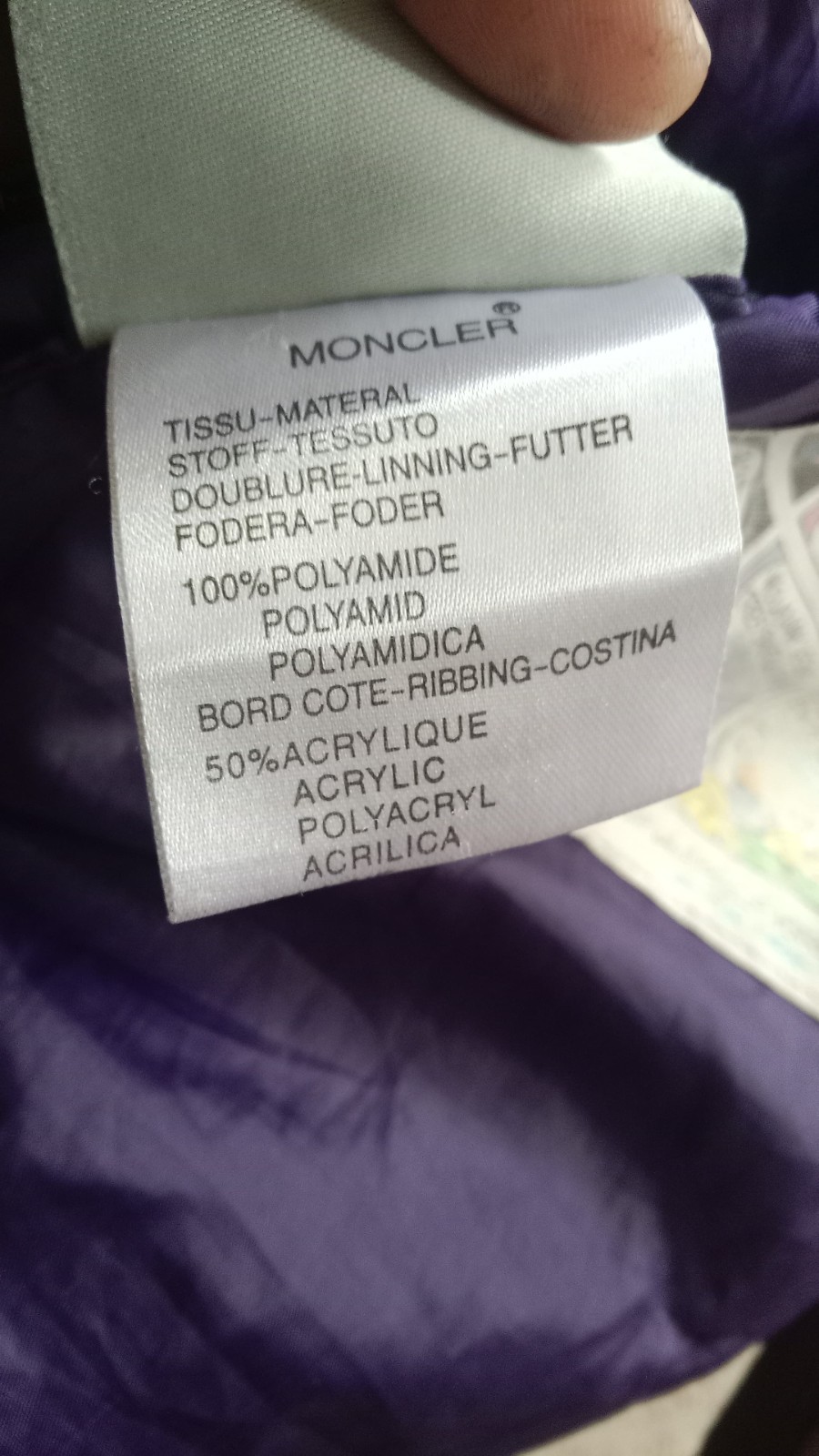 Authentic Moncler Laqué Down Bomber Jacket Purple… - image 8