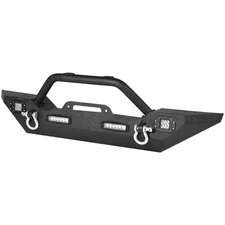 Steel Front Bumper for 2018-2025 Jeep Wrangler JL/ 2020-2025 Gladiator w/D-Rings