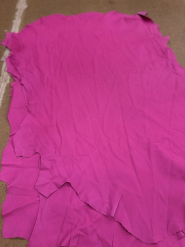 Light HOT PINK  Leather Skins Lambskin Nappa 6+ Sqft Premium Soft Skins Hides