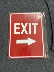 Red Exit  Sign Right Arrow
