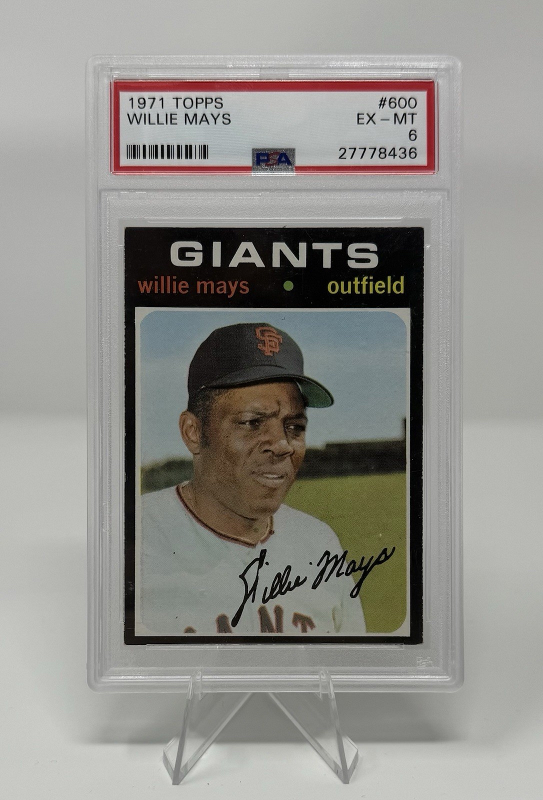 1971 Topps PSA 6 Willie Mays #600 San Francisco Giants