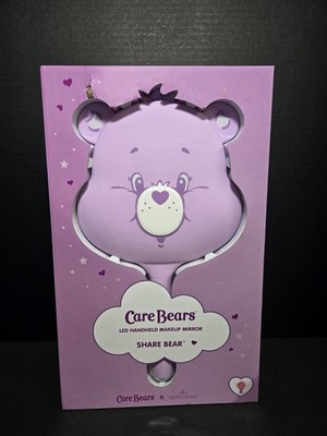 CARE BEARS LED HANDHELD MAKEUP MIRROR IMPRESSIONS SHARE BEAR PURPLE NEW IN BOX