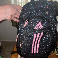 adidas Unisex Kids Polyester Backpack Speckled Zip Bottle Pocket Padded Straps