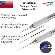 Professional Damaged Screw Extractor Kit for Stripped Broken Screws Phone PC Tab