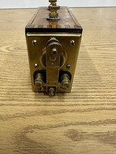 Clean Vintage Model T-ford Brass Ignition Coil Wood Case Untested