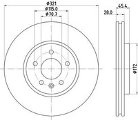 Hella Bremsscheibensatz Vorne 56055PRO_HC FüR Opel Insignia B Grand Sport OEM