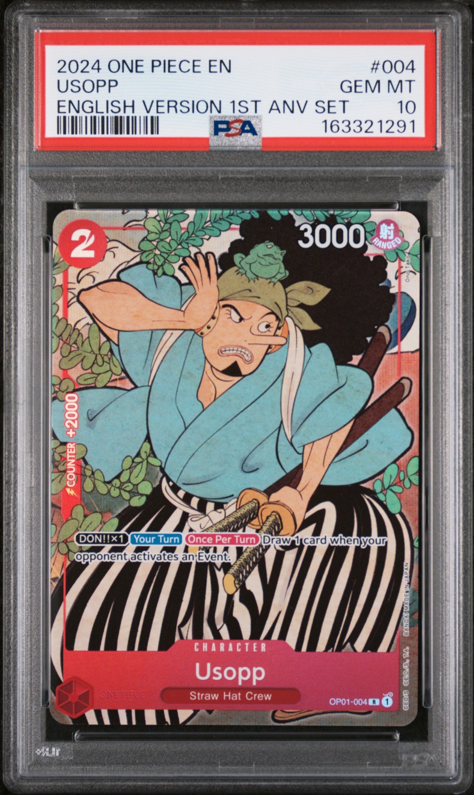 2024 ONE PIECE ENGLISH VERSION 1ST ANNIVERSARY SET #004 USOPP PSA 10