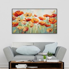 Colorful Elegant Floral Flower Poster Canvas Painting Canvas Wall Art Wall Mural