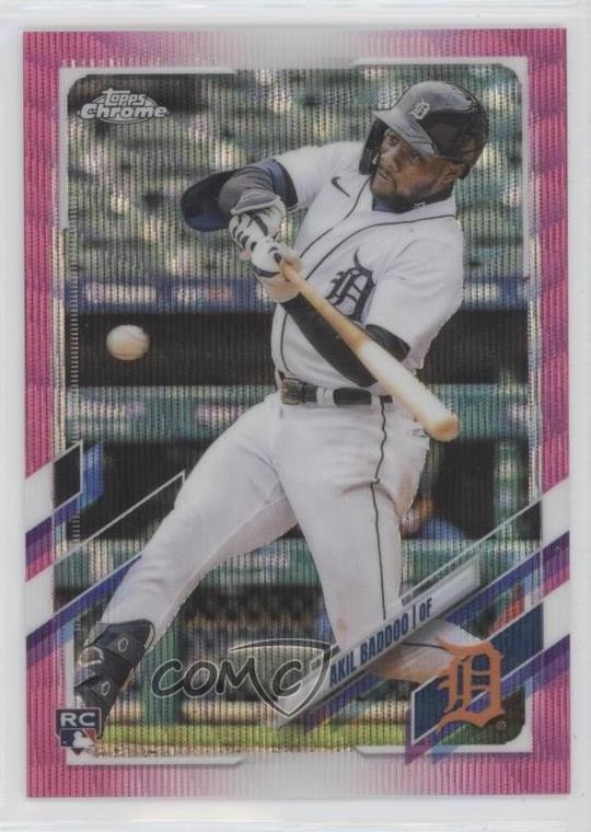 2021 Topps Chrome Update Target Pink Wave Refractor Akil Baddoo #USC27 0y59