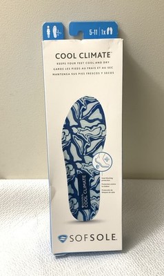 Sof Sole Cool Climate Insoles Women s Full-Length Shoe Insert Sz 5-11 New