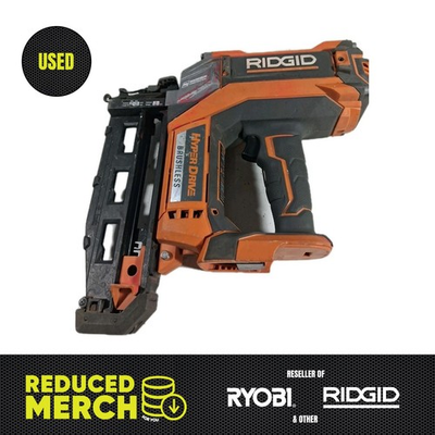 #ad RIDGID 18V Brushless Cordless 16 Gauge 2 1 2quot; Straight Finish Nailer Y $163.79