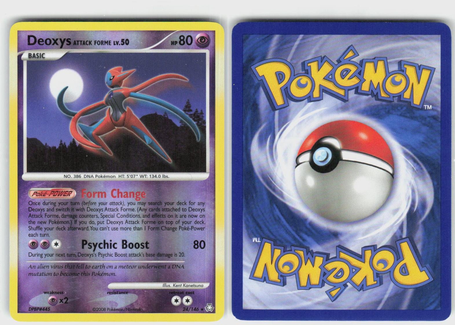 Deoxys Attack Forme 24/146 Rare Legends Awakened Pokemon Reverse Holo NM