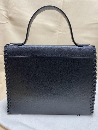 Saint Laurent Hand Bag Tote Purse Leather Black Authentic - Picture 3 of 24