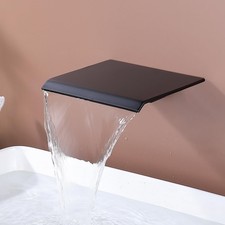 Waterfall Tub Spout Black Tub Faucet for Bathtub, SUS304 Stainless Steel, Mat...